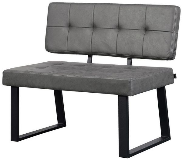 B&D home Essbank SIGFRID (1-St), gepolstert, Metallgestell, mit/ohne Rückenlehne, in 100/120/140/160cm