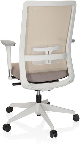 hjh OFFICE Profi Bürostuhl PURE WHITE Stoff/Netzstoff Beige Bild 10