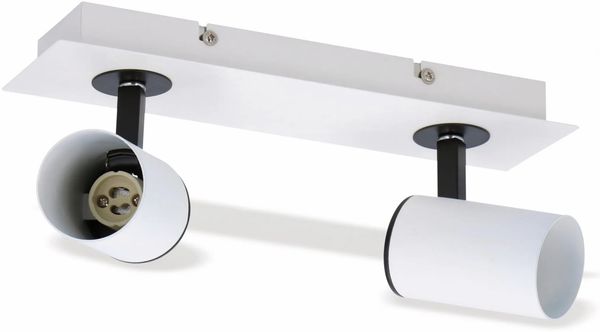 Grundig Deckenlampe für 2x GU10 Leuchtmittel 29cm weiß/schwarz