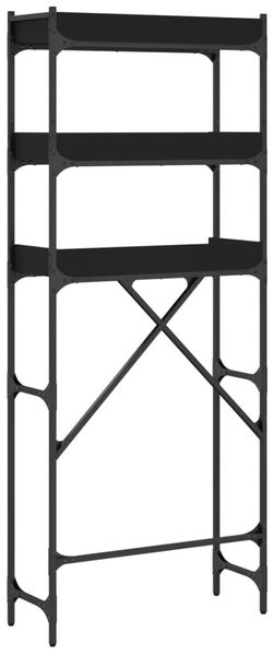 vidaXL Waschmaschinenregal Schwarz 67x25x163 cm Holzwerkstoff 838978 Bild 8