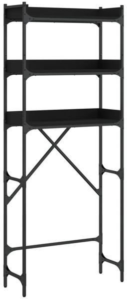 vidaXL Waschmaschinenregal Schwarz 67x25x163 cm Holzwerkstoff 838978 Bild 2
