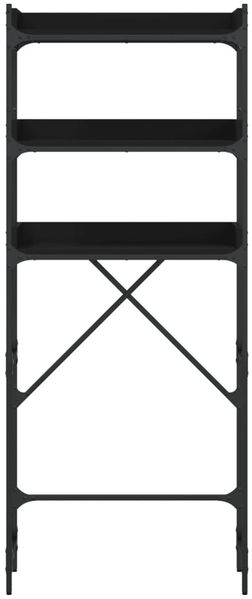 vidaXL Waschmaschinenregal Schwarz 67x25x163 cm Holzwerkstoff 838978 Bild 6
