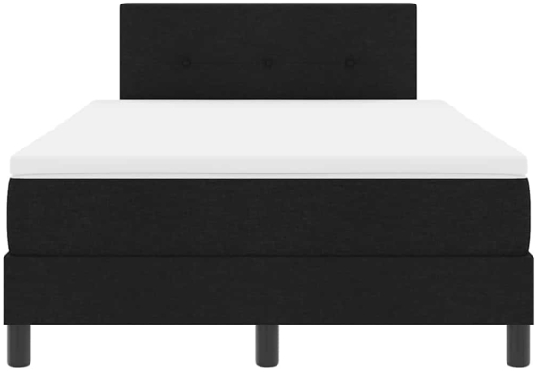 vidaXL Boxspringbett mit Matratze Schwarz 120 x 200 cm Stoff 3342200 Bild 7