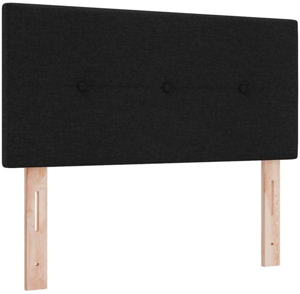 vidaXL Boxspringbett mit Matratze Schwarz 120 x 200 cm Stoff 3342200 Bild 6