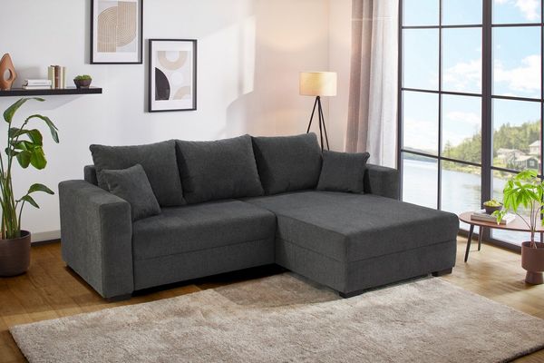 Jockenhöfer Gruppe Ecksofa Elmau XL L-Form, B: 261 cm, mit Bettfunktion, Bettkasten & 2 Zierkissen