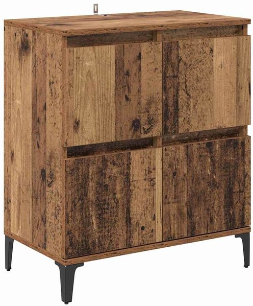 Sideboard, Kommode Altholz 60 x 35 x 70 cm Verbundholz und Eisen j778p