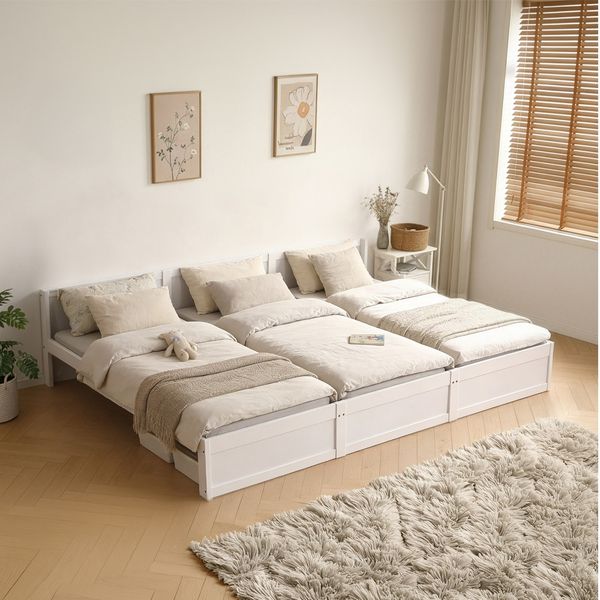 HOME DELUXE Familienbett DILAR Weiß – 270 x 200 cm