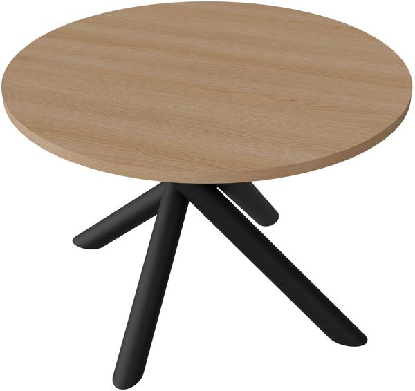 Oslo Esstisch Tisch rund 110 cm Wohnzimmer Esszimmer Modern Farbwahl Wisconsin Nußbaum, Artisan Eiche, Lindberg Eiche, Portland Esche Schwarz Bild 5