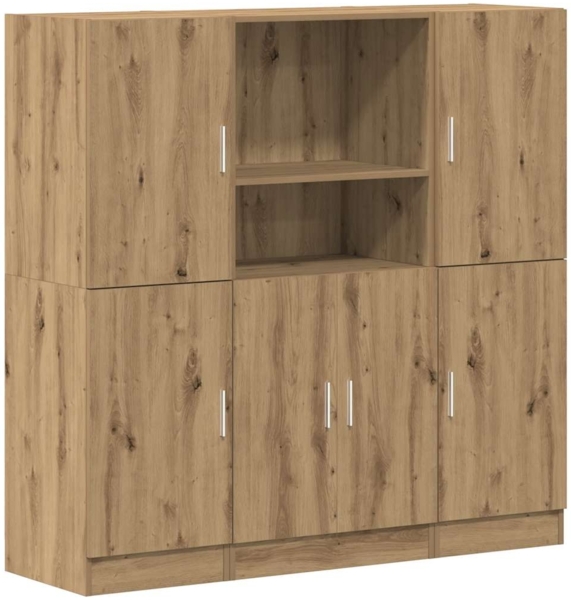 vidaXL 3-tlg. Küchenschrank-Set Artisan-Eiche Holzwerkstoff 3324159