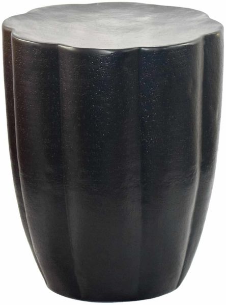 Beistelltisch Aluminium Schwarz 41cm Runder Anstelltisch Metall - Dekotisch Alu modern - Wohnzimmertisch klein - Design Couchtisch Sofatisch Handmade
