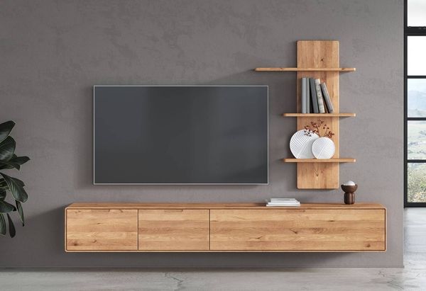 TV Kombination I 220cm "Kent" Wildeiche massiv