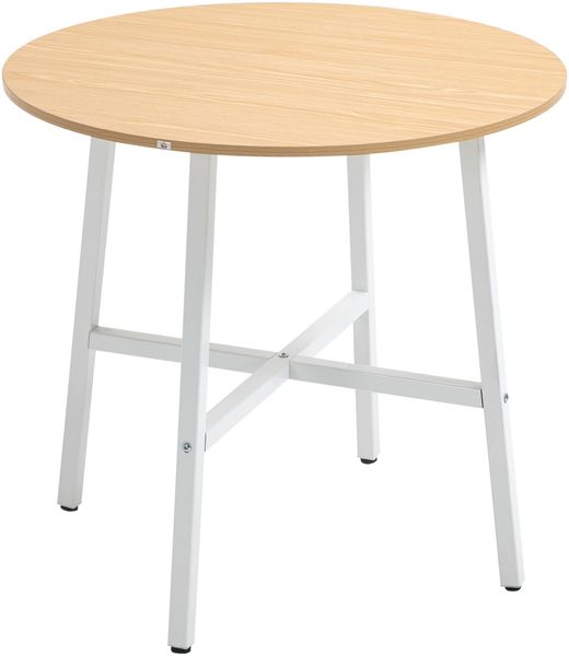 Esszimmertisch Küchentisch für 4 Personen, moderner Wohnzimmertisch aus Stahl & Naturholz, 80x80x76 cm für Esszimmer & Küche