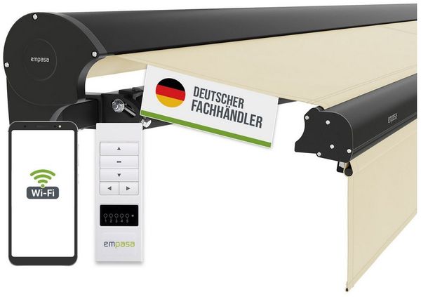 empasa Halbkassettenmarkise "EXPERT PLUS" Markise - elektrische Steuerung mit WiFi-Motor