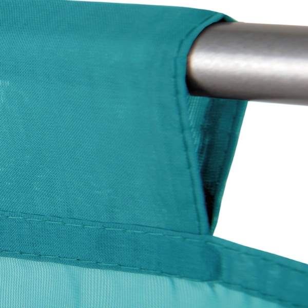 Transparente Bistrogardine Raffoptik mit Stangendurchzug in Voile, schlicht und modern in vielen verschiedenen Farben erhältlich (80 x 110 cm / türkis - aqua) Bild 2