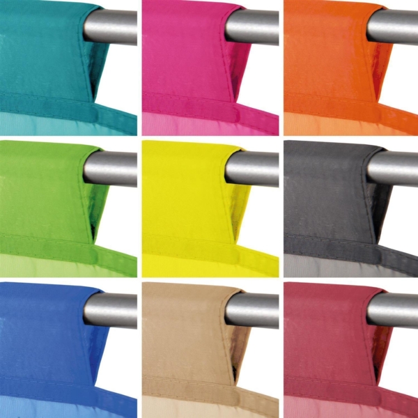 Transparente Bistrogardine Raffoptik mit Stangendurchzug in Voile, schlicht und modern in vielen verschiedenen Farben erhältlich (80 x 110 cm / türkis - aqua) Bild 6