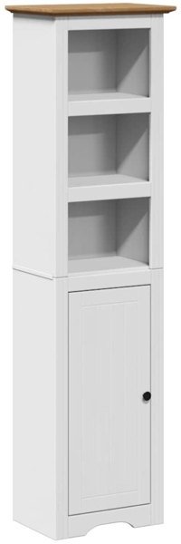 vidaXL Badschrank BODO Weiß und Braun 44x30x160 cm 4016861