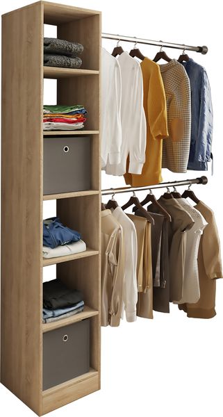 VCM Kleiderschrank Dacho III 916976 Sonoma-Eiche B. 40 x H. 194 x T. 40 cm