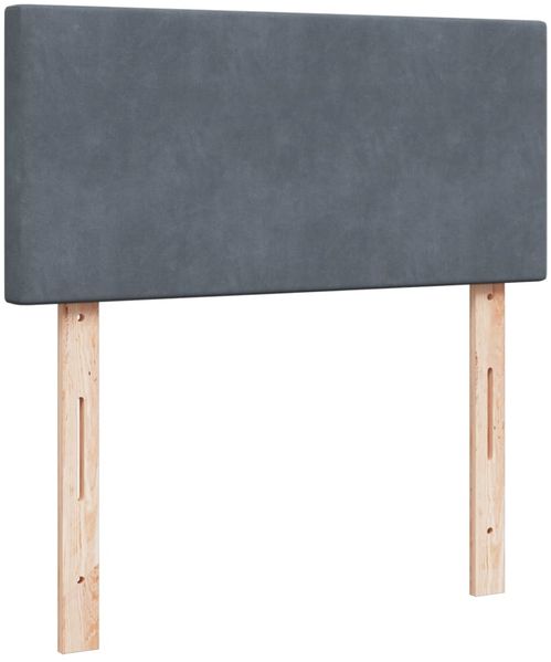 vidaXL Boxspringbett mit Matratze Dunkelgrau 80x200 cm Samt 3286157 Bild 7