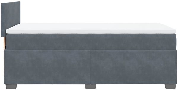 vidaXL Boxspringbett mit Matratze Dunkelgrau 80x200 cm Samt 3286157 Bild 5