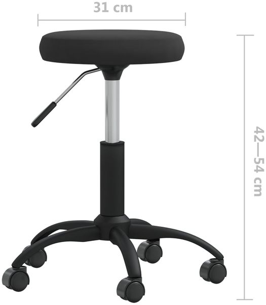 vidaXL Bürostuhl Drehbar Schwarz Samt 333171 Bild 7