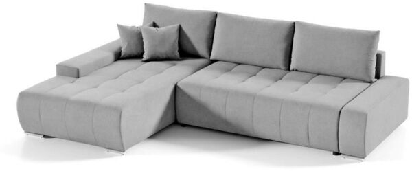 Beautysofa Ecksofa Draco L mit Schlaffunktion, in pflegeleichten Stoffen, Bettkasten