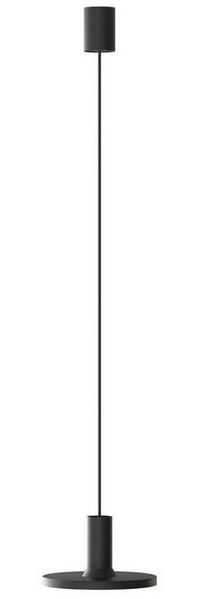 Licht-Erlebnisse Pendelleuchte EILWEN, ohne Leuchtmittel, Metall H: max. 130 cm rund D: 20 cm Schwarz GU10
