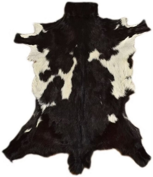 KUHFELL online & NOMAD Fellteppich ECHTES ZIEGENFELL BRAUN BEIGE DEKOFELL 80 x 60 cm Bild 1