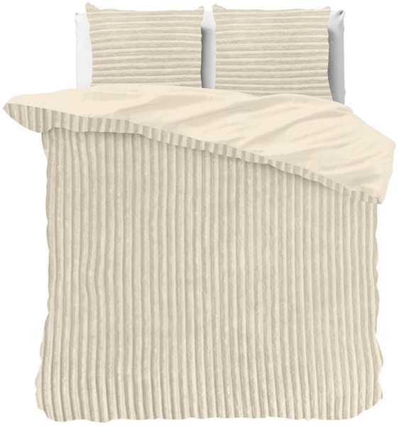 Sitheim-Europe Bettwäsche RIPPE Bettwäsche-Set Bettbezug & Kissenbezüge, Teddy, 3 teilig, Warm und Kuschlig Knitter- und bügelfrei Bild 1