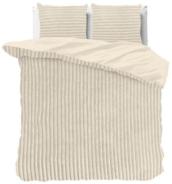 Sitheim-Europe Bettwäsche RIPPE Bettwäsche-Set Bettbezug & Kissenbezüge, Teddy, 3 teilig, Warm und Kuschlig Knitter- und bügelfrei Bild 4