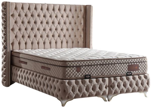 Villa Möbel Boxspringbett Dallas (Bett), XXL-Bettkasten mit Gasdruckfedern mühelos & geräumig