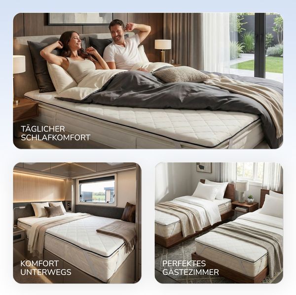 Viscoschaum Topper 200x150x6cm 212g Bezug Bild 7
