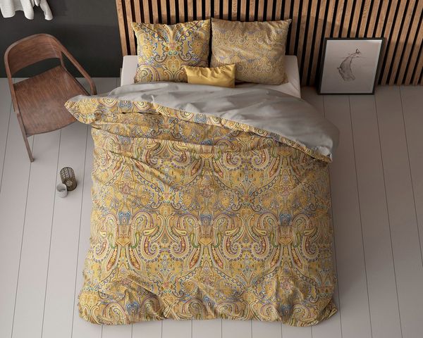 Sitheim-Europe Bettwäsche Bettwäsche Emeline Gold Bettbezug mit Kissenbezug, Mikrofaser, 3 teilig