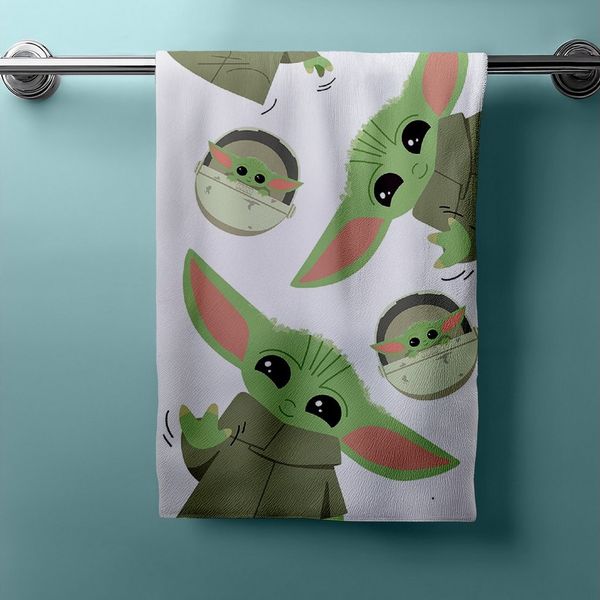 Star Wars Mandalorian Baby Yoda Duschtuch Badetuch 70 x 140 cm
