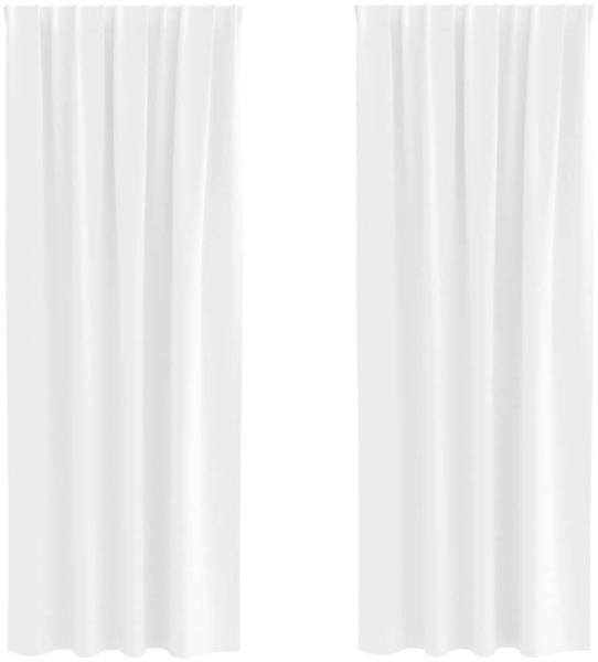 vidaXL Verdunkelungs-Vorhänge mit Ringen 2 pcs Reinweiß 245 x 140 cm 4107496