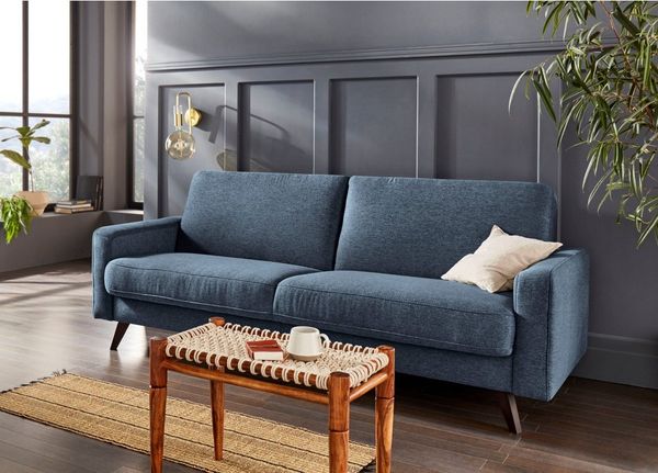 exxpo - sofa fashion 3-Sitzer Samso, elegant und bequem, toller Sitzkomfort, Schlafsofa, Kippcouch, inklusive Bettfunktion und Bettkasten, Komfortsitzhöhe 49cm
