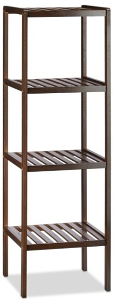 Relaxdays Badregal mit 4 Ablagen, Bambus braun, 34,5 x 33 x 110 cm Bild 7