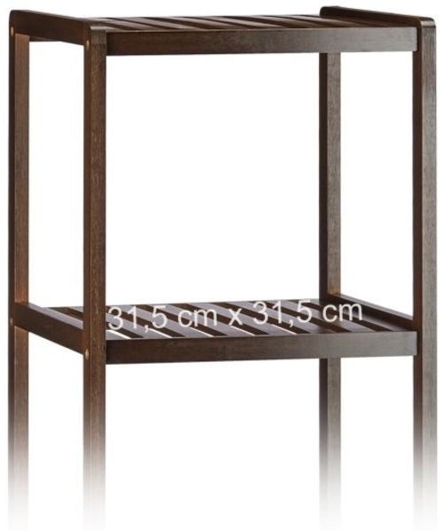 Relaxdays Badregal mit 4 Ablagen, Bambus braun, 34,5 x 33 x 110 cm Bild 4