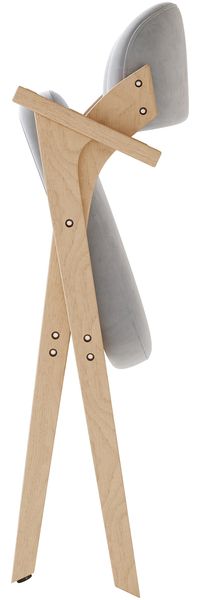 Klappbarer Esszimmerstuhl H 73 x T 64.5 x B 66.5 cm aus Massivholz mit Armlehnen, Leinenbezug, Grau, 2er-Set Bild 10