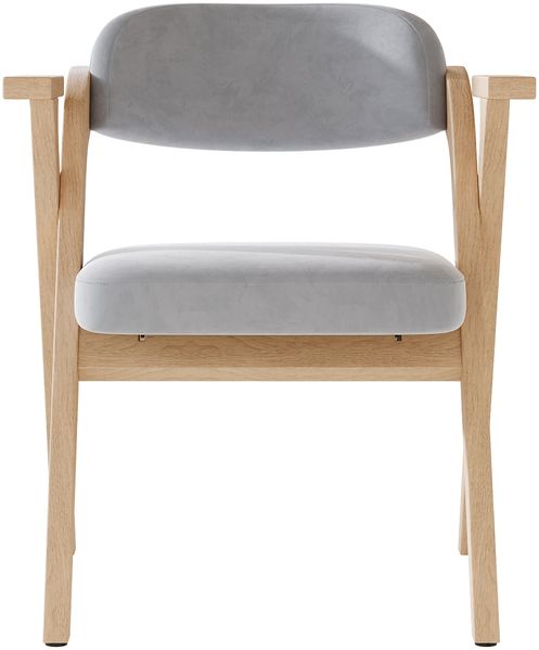 Klappbarer Esszimmerstuhl H 73 x T 64.5 x B 66.5 cm aus Massivholz mit Armlehnen, Leinenbezug, Grau, 2er-Set Bild 8