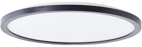Lightbox Basic LED Aufbaupaneel | Ø 29 cm | Wand- & Decken-Panel mit schwarzem Rahmen & neutralweißer Lichtfarbe (4000 K) | 18 W | 2000 lm | flächiges Licht | aus Kunststoff in Schwarz/Weißeiß