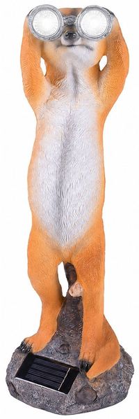 LED Außenleuchte, TIMON, Braun, Solar, Dämmerungssensor, H 39,5 cm