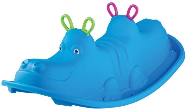 Starplast Wippe Hippo Rocker blau Kinderwippe Wippschaukel Outdoor Garten
