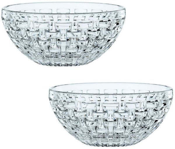 Nachtmann Schalen Set Bossa Nova 18 cm 2-tlg, Servierschalen, Schüsseln, Kristallglas, 103292