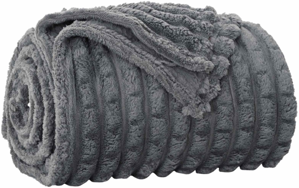 vidaXL Überwurfdecke Dunkelgrau 200x150 cm Fleece 42016918