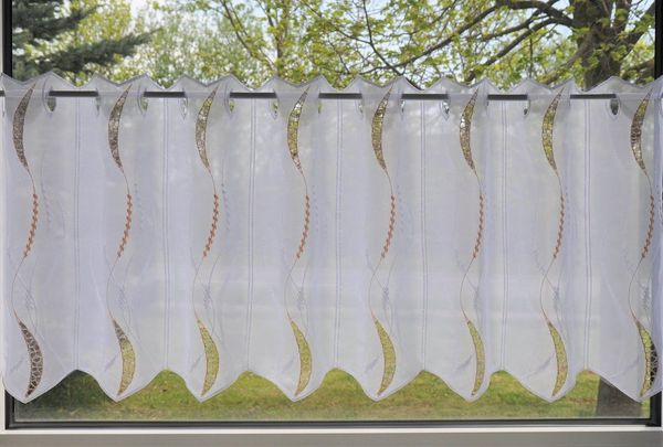 Stickereien Plauen Panneaux Elina (1 St), Stangendurchzug, halbtransparent, Voile
