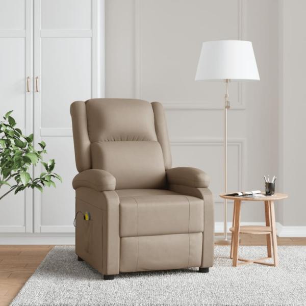 vidaXL Massagesessel Cappuccino-Braun Kunstleder 348467