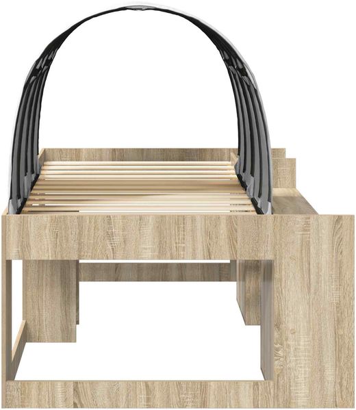 vidaXL Bett mit Tunnel mit Regal 3 Stk. Sonoma und Weiß Holzwerkstoff 3423593 Bild 7