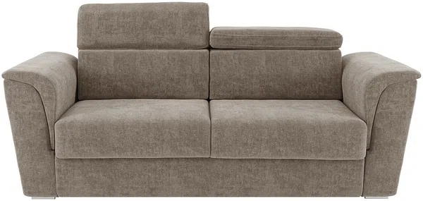 Vente-unique - RIZORA Sofa Stoff Schokoladenbraun - B 223 cm96 cm x H 93 cm x L 230 cm Bild 3