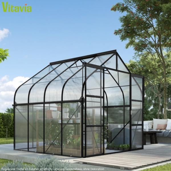 Vitavia Gewächshaus Diana 6700, HKP 4mm, schwarz