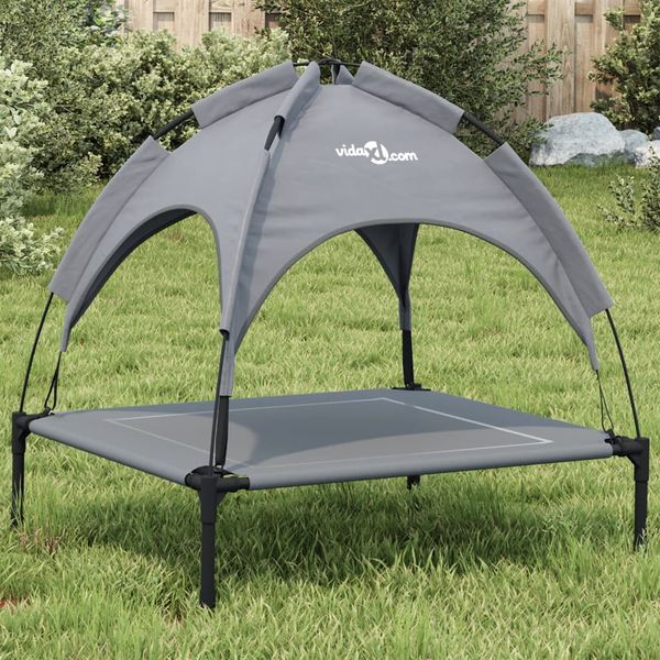vidaXL Hundeliege mit Dach Anthrazit Oxford-Gewebe und Stahl 172597